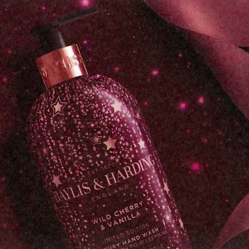 《予約:4/10(金)締切》【BAYLIS&HARDING】ベイリス＆ハーディング ワイルドチェリー＆バニラコレクション 入浴剤 クリスマス ギフト