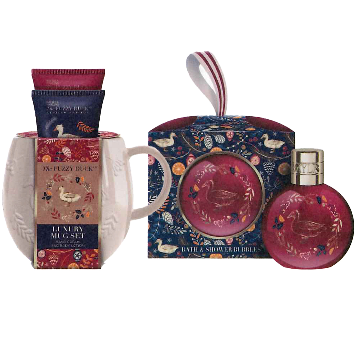 《予約:4/10(金)締切》【BAYLIS&HARDING】ベイリス＆ハーディング ファジーダック コレクション バスボーブル ハンドクリーム マグ 入浴剤 クリスマス ギフト