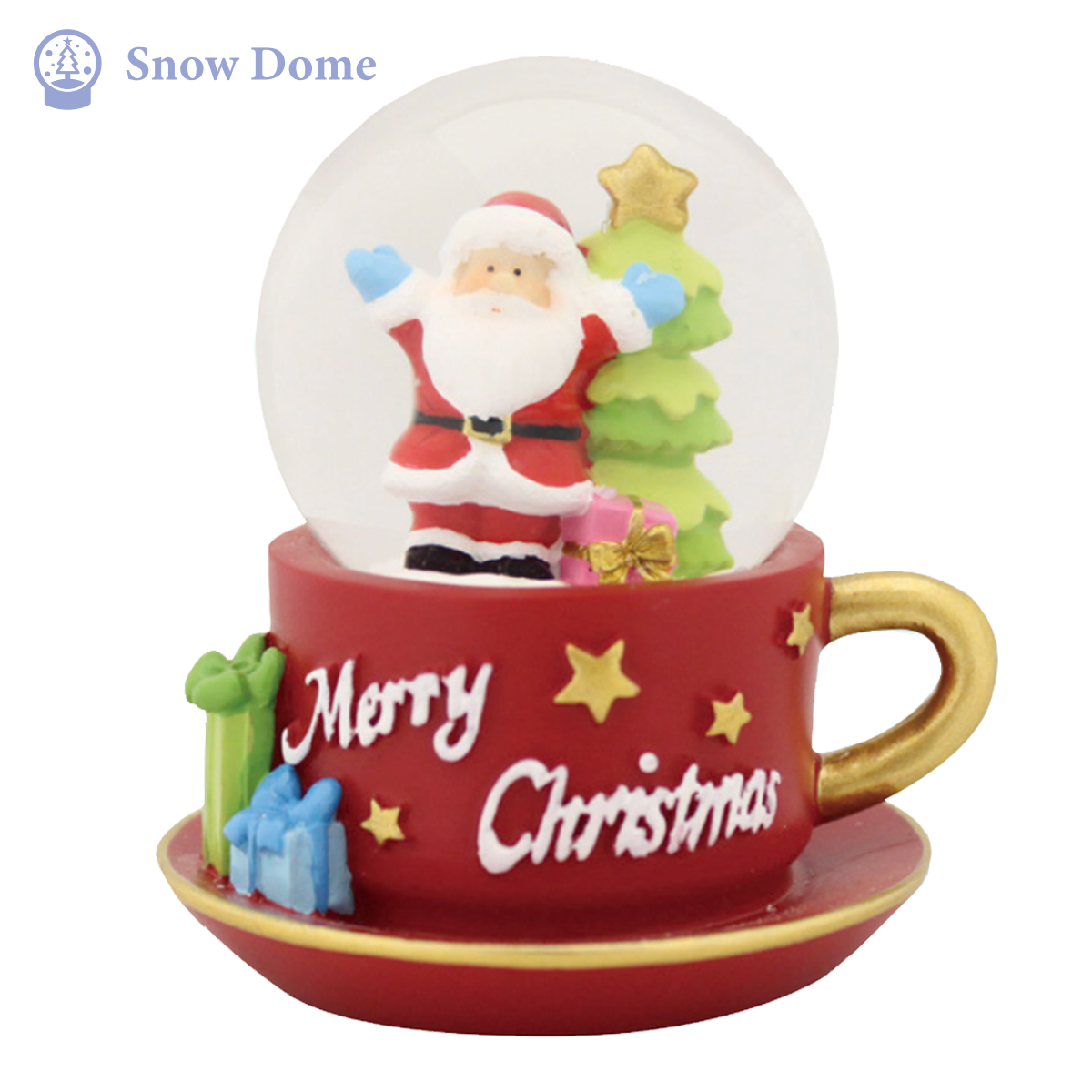 《予約：25年10月以降》【楽しいクリスマスを迎える☆】45mmカップサンタ スノードーム インテリア
