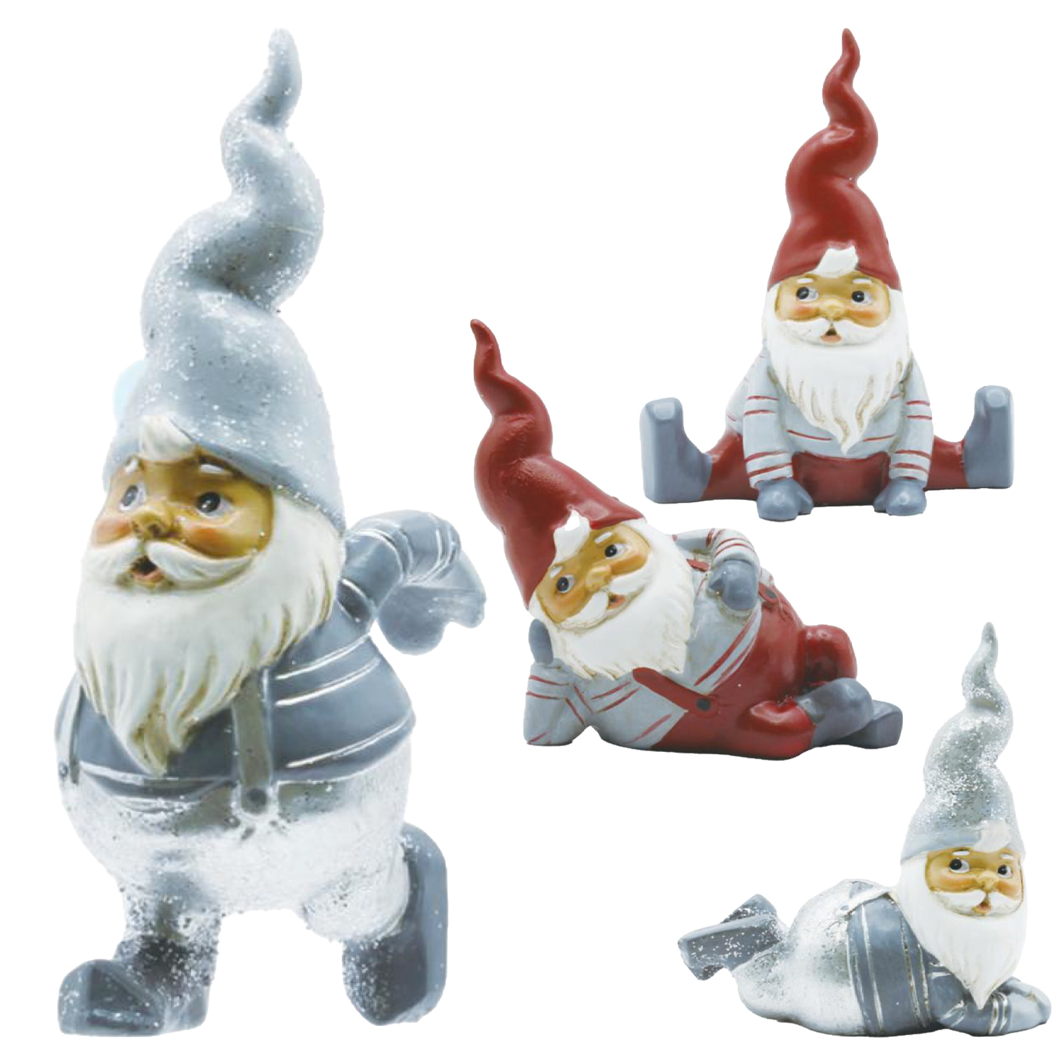 《予約：25年10月以降》【楽しいクリスマスを迎える☆】ポリサンタ レッド シルバー