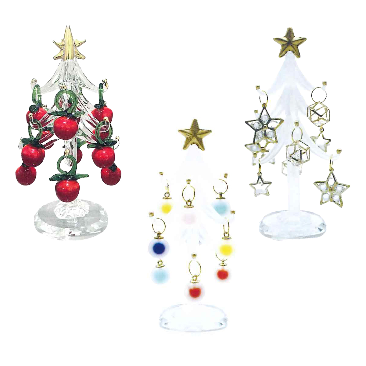 《予約：25年10月以降》【楽しいクリスマスを迎える☆】13cm 15cm 20cm ガラスツリー