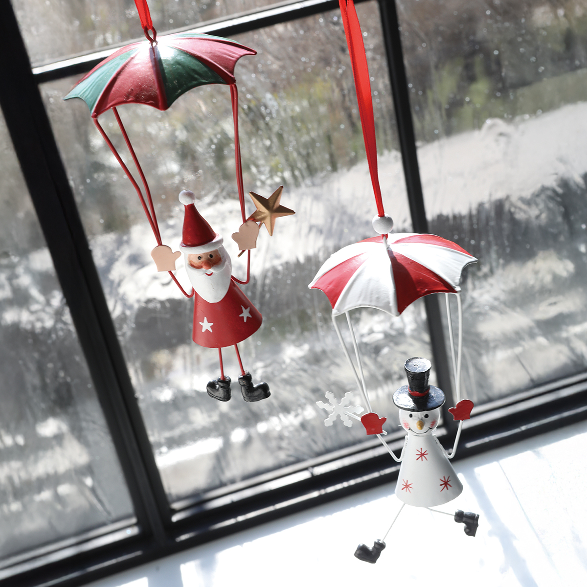 【クリスマス】メリーパラシュートオーナメント 2種アソート 飾り付け