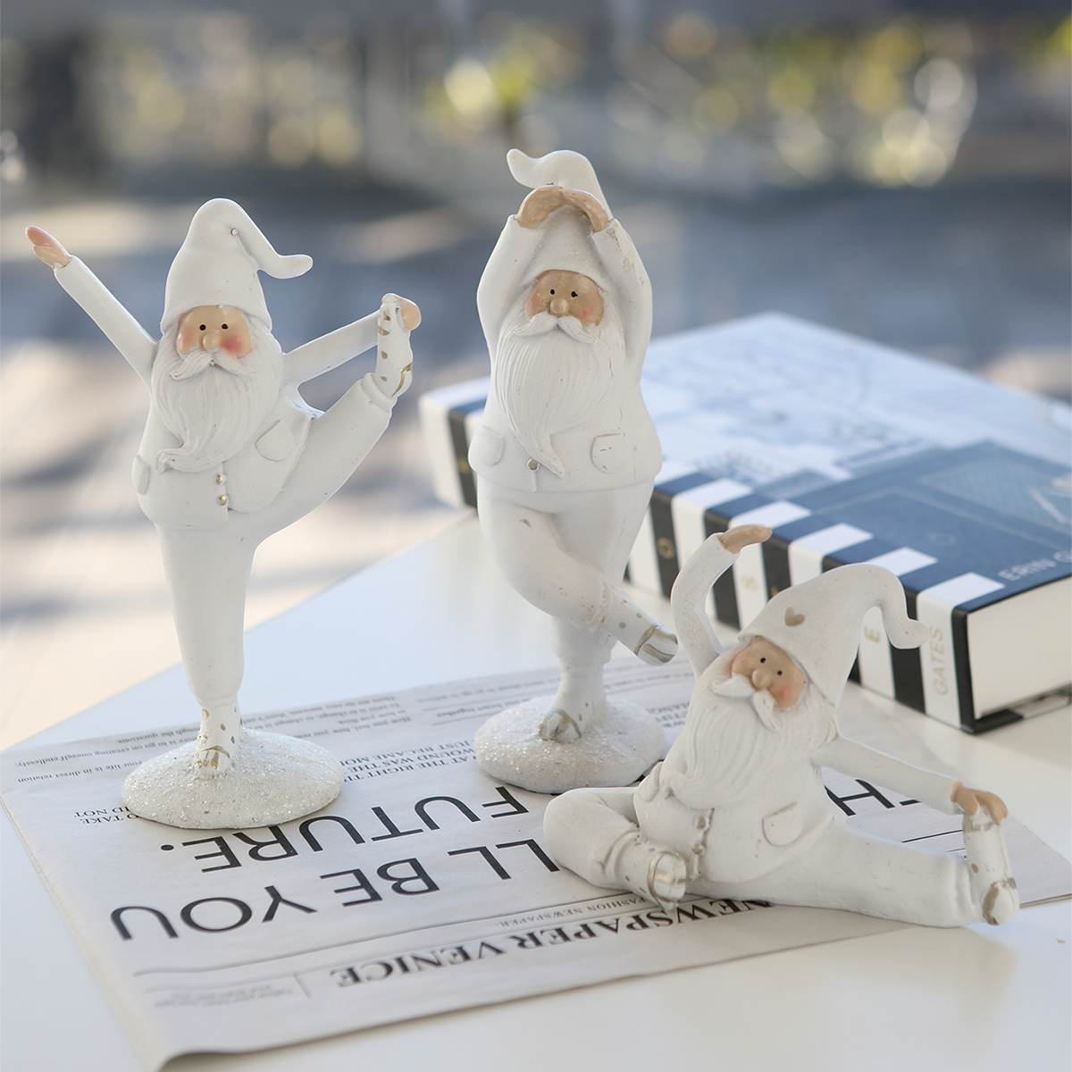 【クリスマス】ロッキングホース・ノーム＆バレエサンタ 2種アソート オブジェ 置物