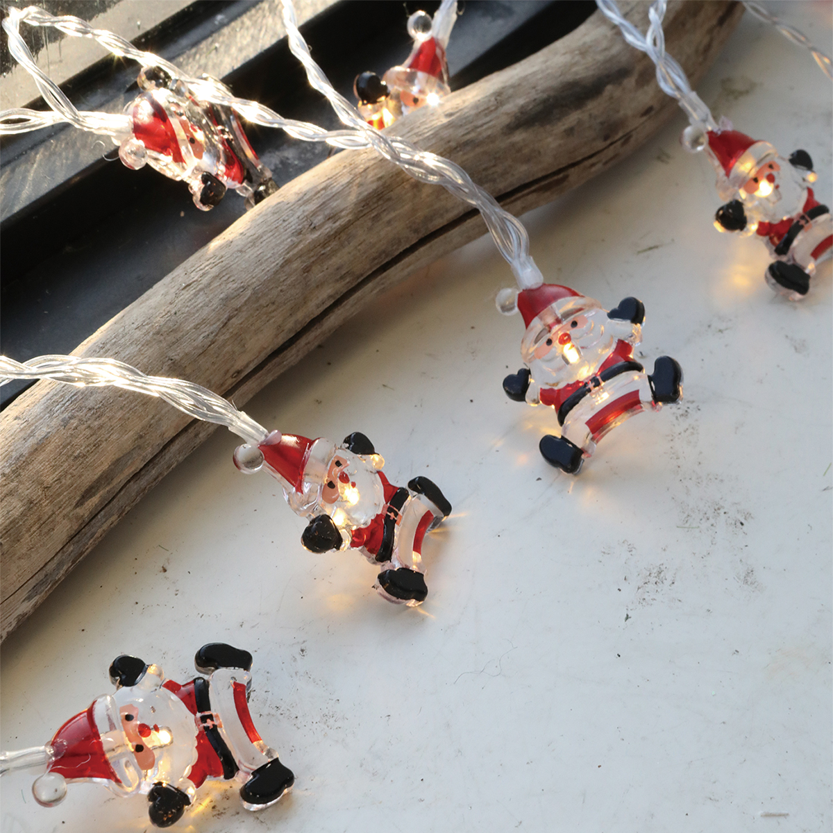 【クリスマス】ワイヤー・LEDサンタ＆ハット＆ノーム＆ルドルフ ガーランド 飾り付け