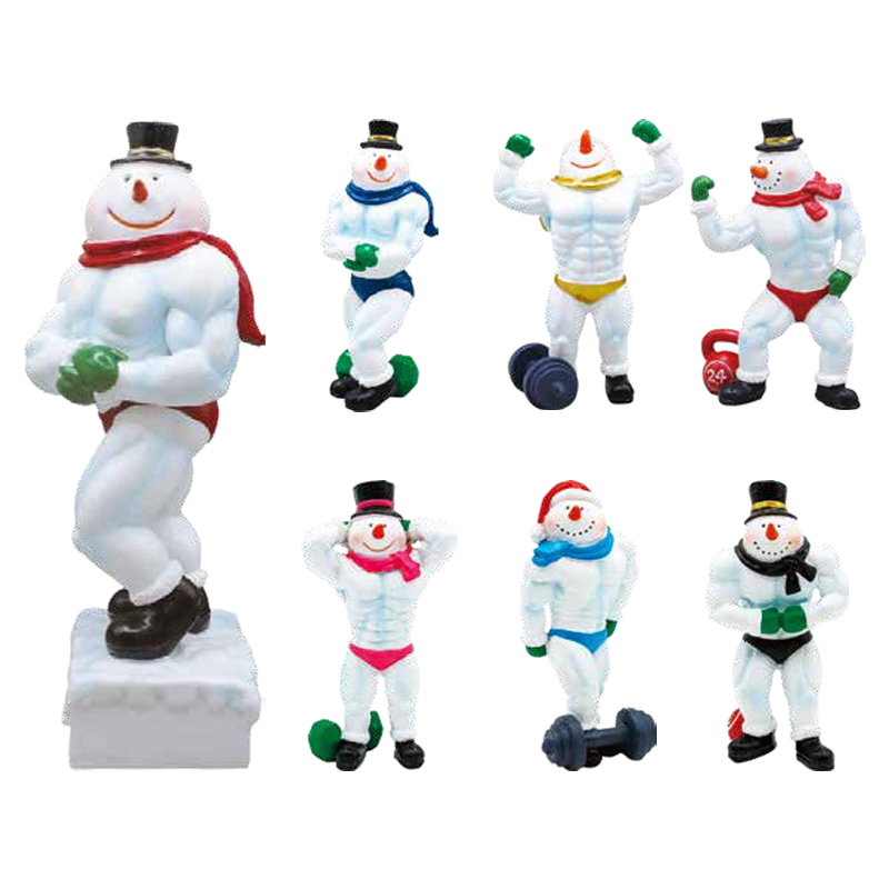 《予約：10月以降》【楽しいクリスマスに】人気のヨガサンタ新シリーズ クリスマス  インテリア スノーマンマッソー マッスル