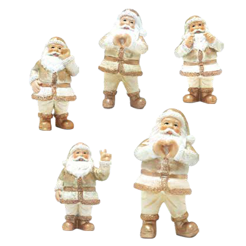《予約：10月以降》【楽しいクリスマスに】人気のヨガサンタ新シリーズ クリスマス  インテリア ゴールドサンタ