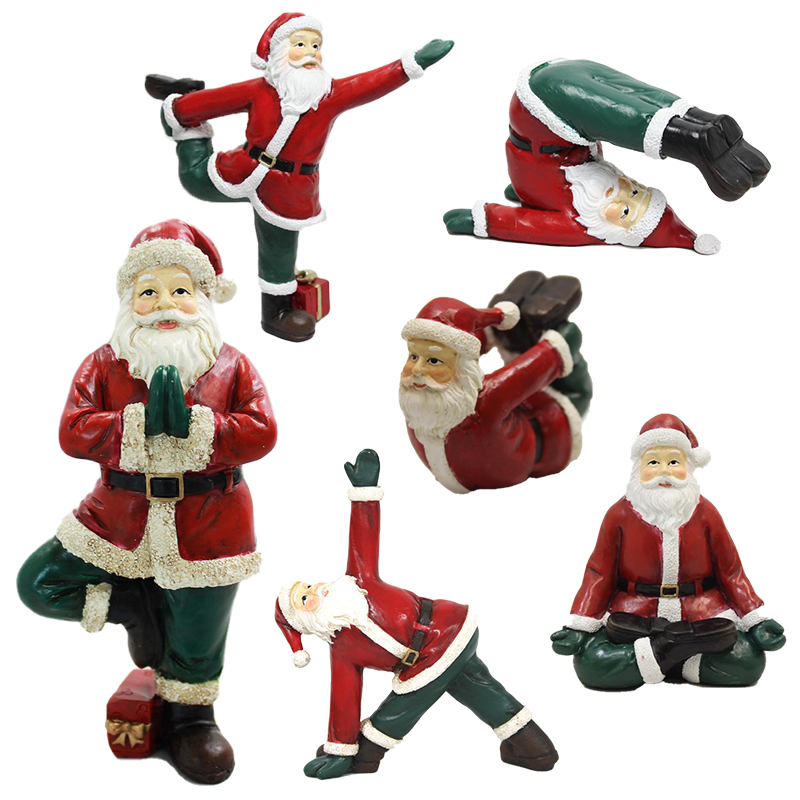 《予約：25年10月以降》【笑える楽しいクリスマスに】人気のヨガサンタシリーズ クリスマス ヨガサンタ インテリア