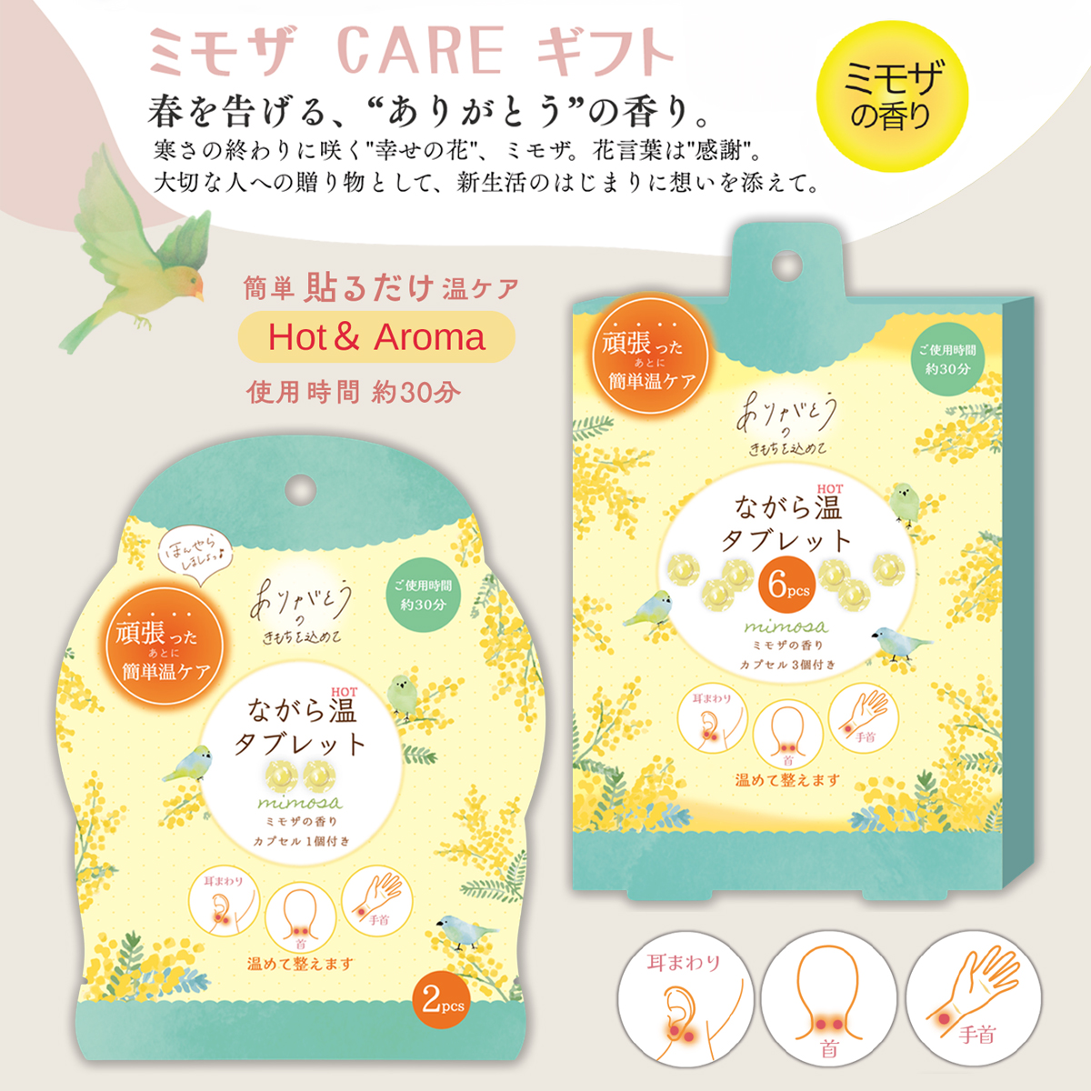 《予約10月26日締切：27年2月上旬発売》ながら温タブレット ミモザの香り 2P＆6P  ギフト