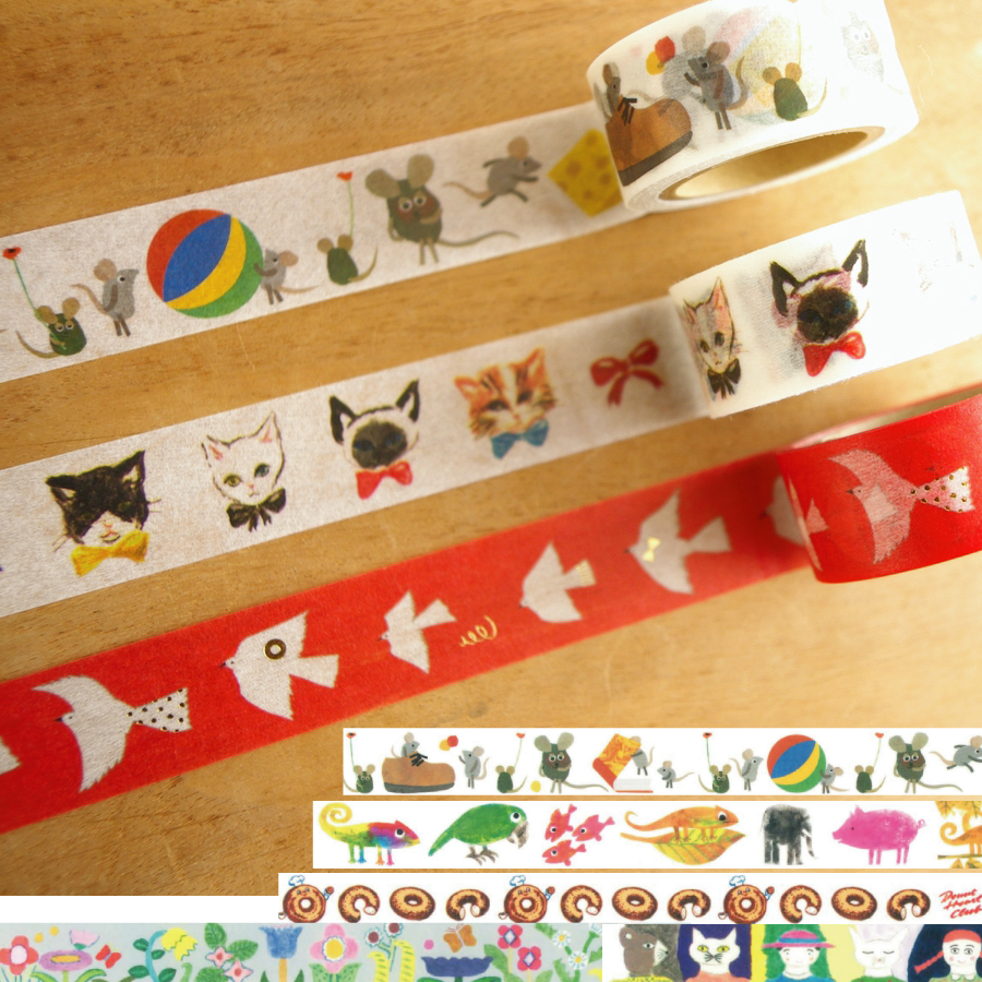 【cozyca products】猫などかわいいデザイナーズマスキングテープ Subikiawa.・ひろせべに・レオ・レオニ
