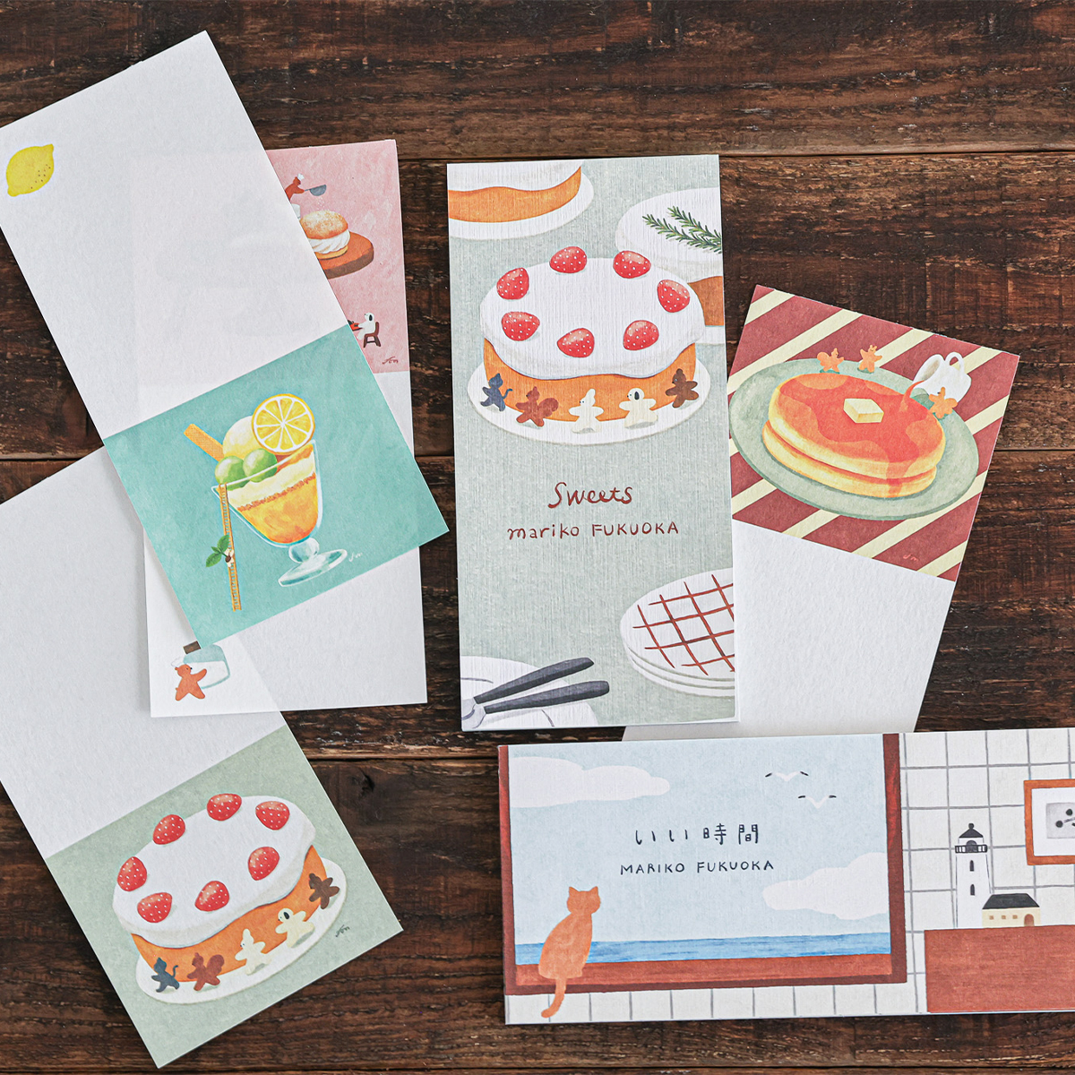 【cozyca products】福岡麻利子 一筆箋 Sweets&いい時間