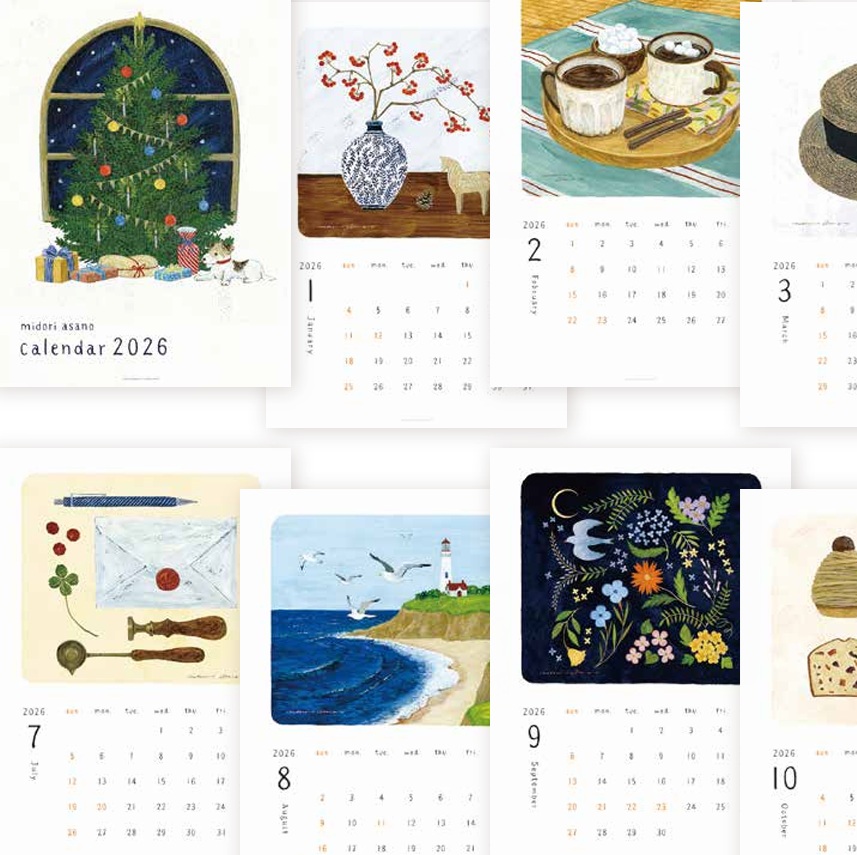 《予約：9月中旬入荷・6/30受注締め切り》浅野みどり カレンダー 2026【cozyca products】