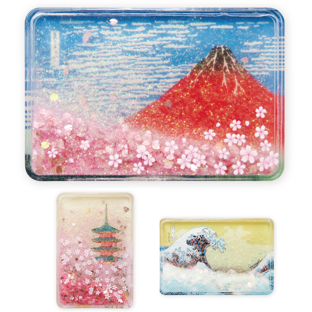 【表現社オリジナル】グリッターマグネット 日本のお土産 小物 和雑貨