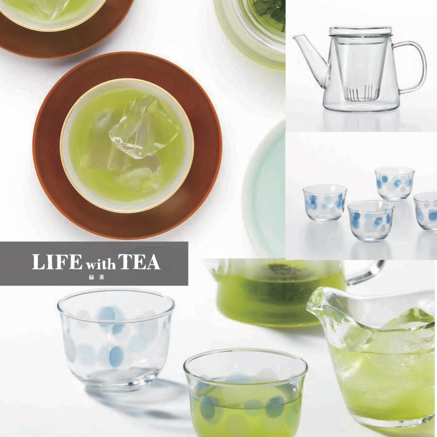 【話題の水出し緑茶に！】冷茶グラス＆ティーポット