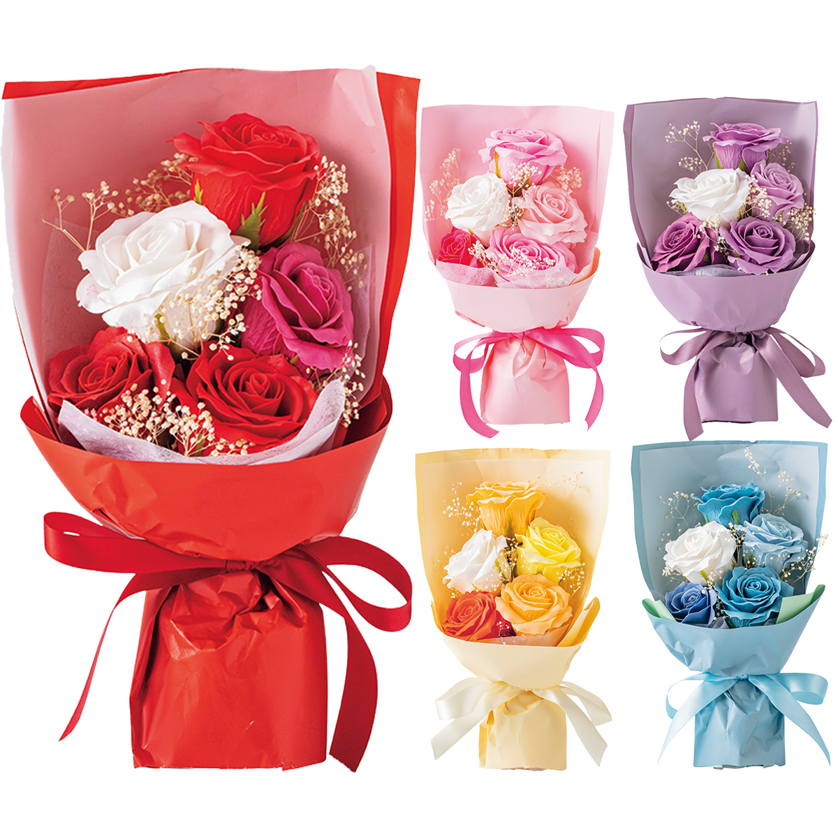 スタンダードソープフラワーブーケ クリスマス 母の日 バレンタイン ギフト