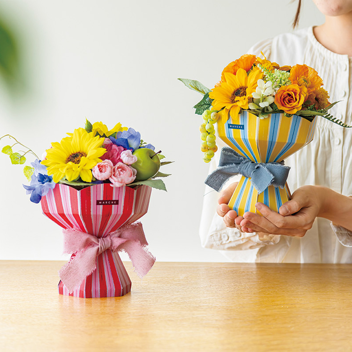 【ギフトやラッピングに】ラクブケスタンド ラクラクつくれるブーケスタンド マルシェ フラワーアレンジ 母の日 プレゼント