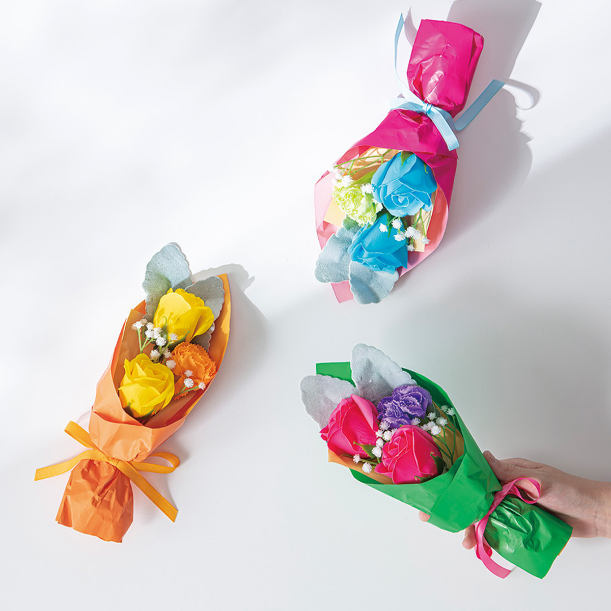 【スペシャルギフト】ミニソープフラワーブーケ 母の日 お祝い プレゼント