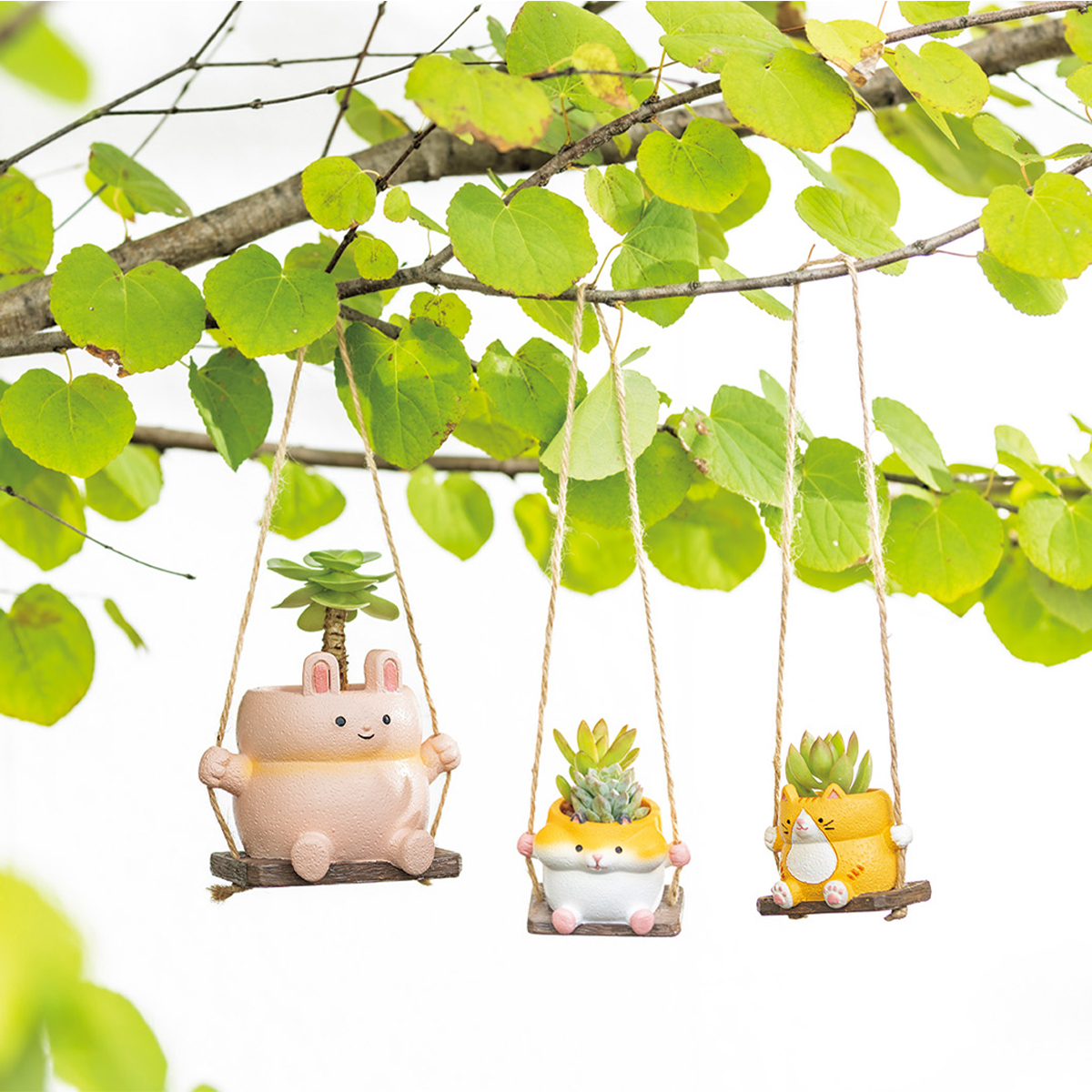 【ガーデニングやインテリアに】アニマルブランコポット フラワーポット プランター 植木鉢