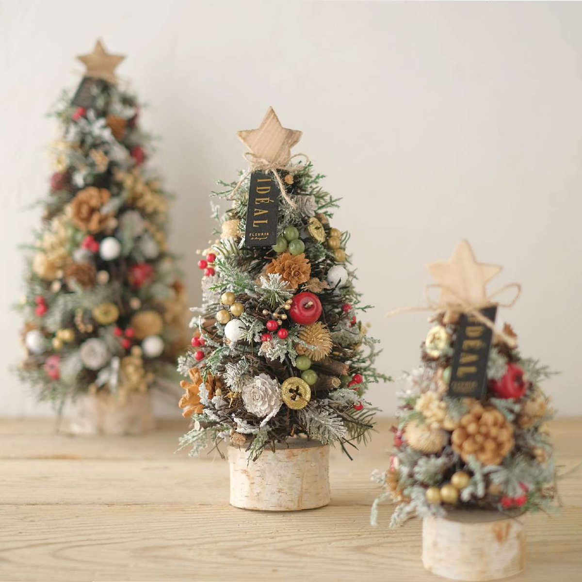 《予約：26年10月中旬以降入荷》【クリスマス】ナチュラルツリーオブジェ S＆M＆L オブジェ 置物