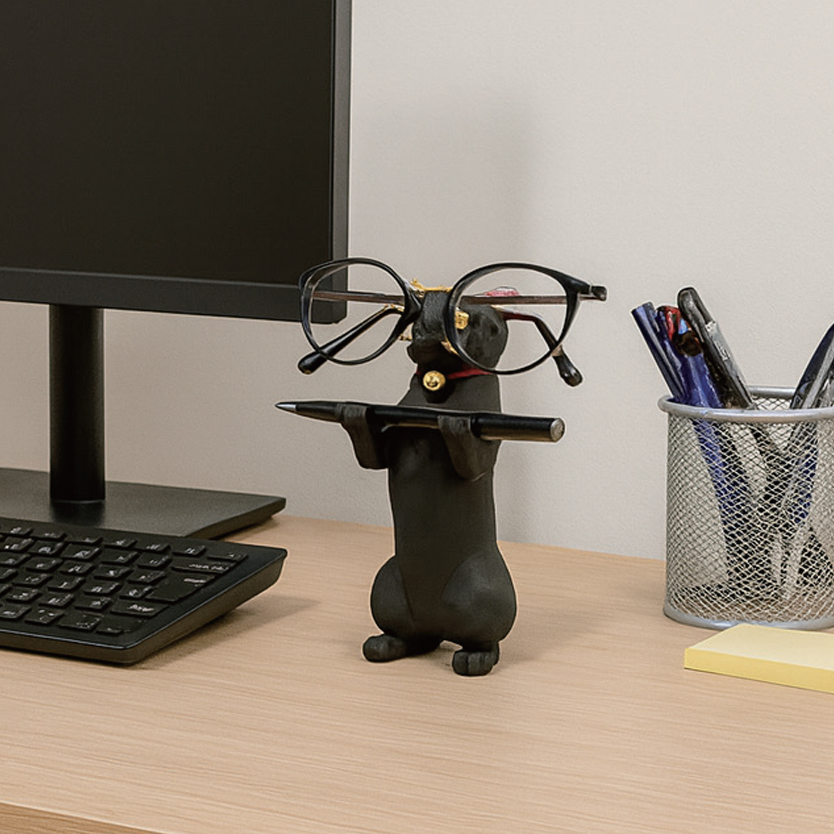 予約：【3月中旬入荷】グラス&ペンスタンド 眼鏡置き ペン立て ネコ インテリア雑貨