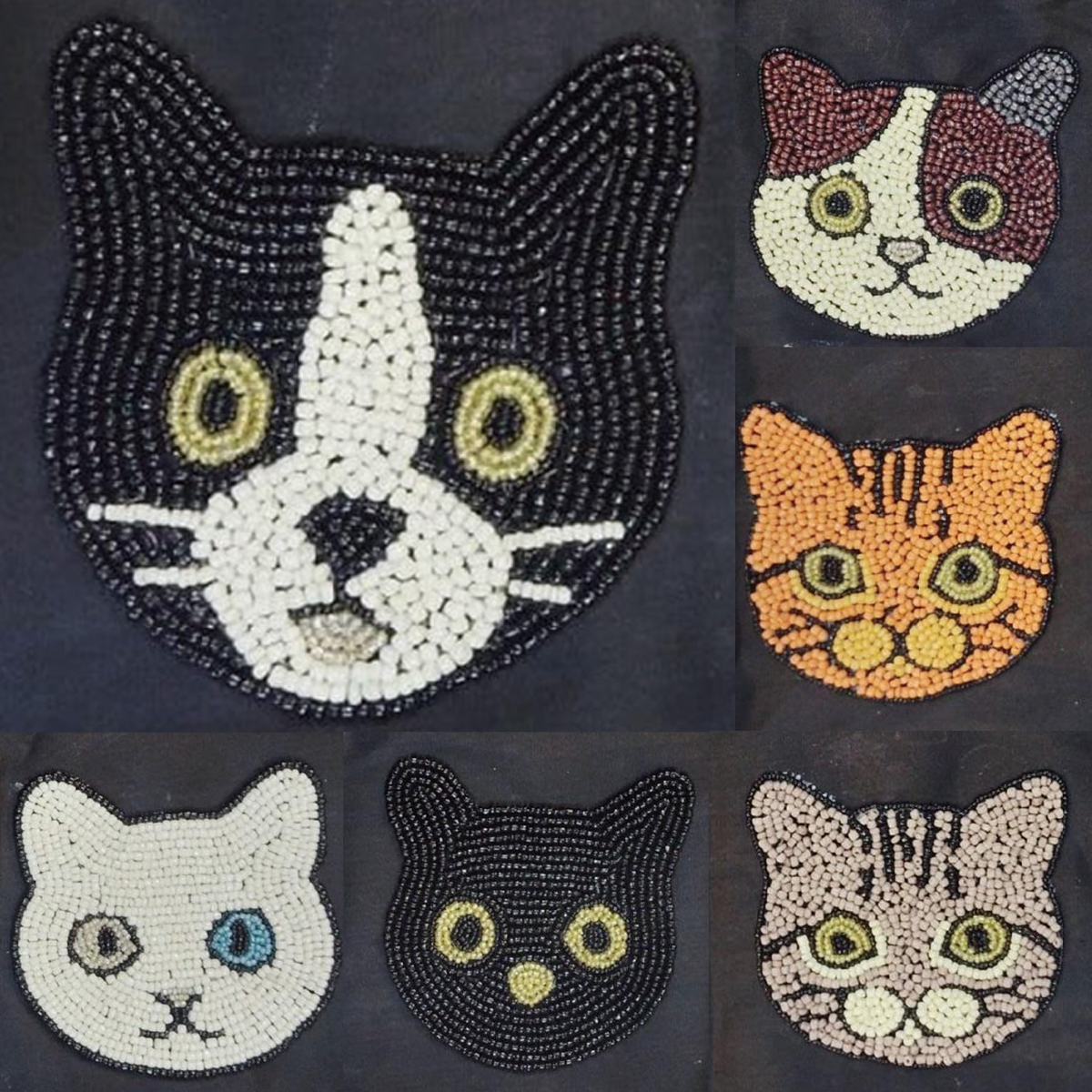 ガラスビーズコースター キャット ネコ