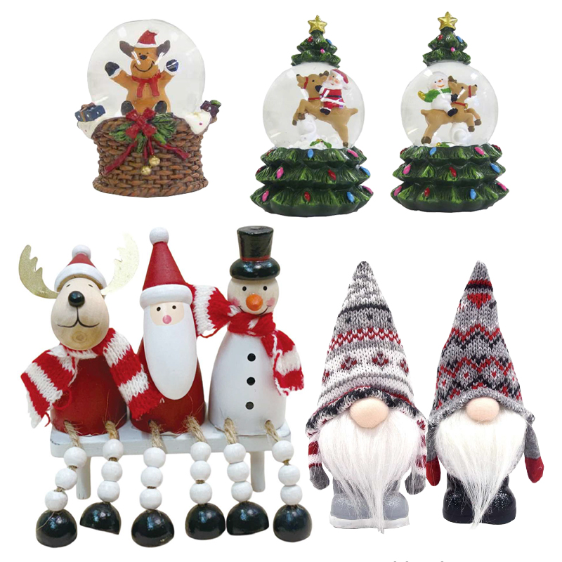 《予約：26年10月中旬以降入荷》【クリスマス】スノードーム＆ノルディックサンタ 置物