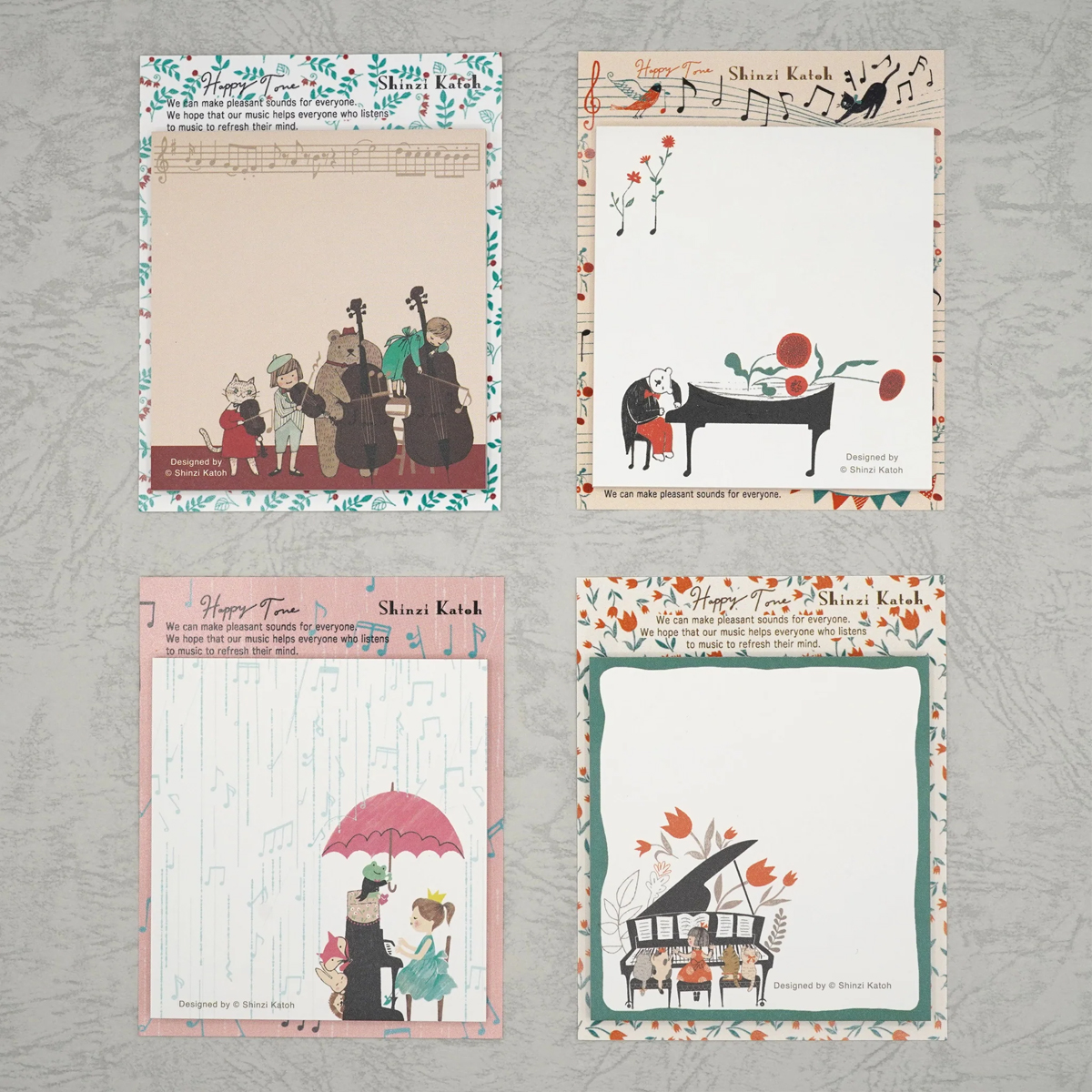 【日本製】付箋 Happy Tone ピアノ 音楽