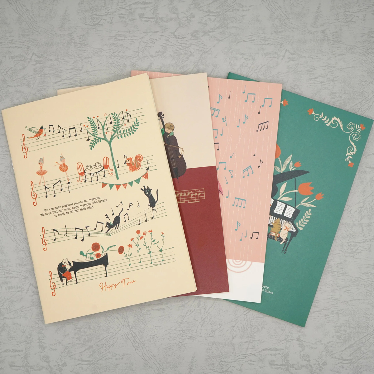【日本製】A5ノート Happy Tone ピアノ 音楽