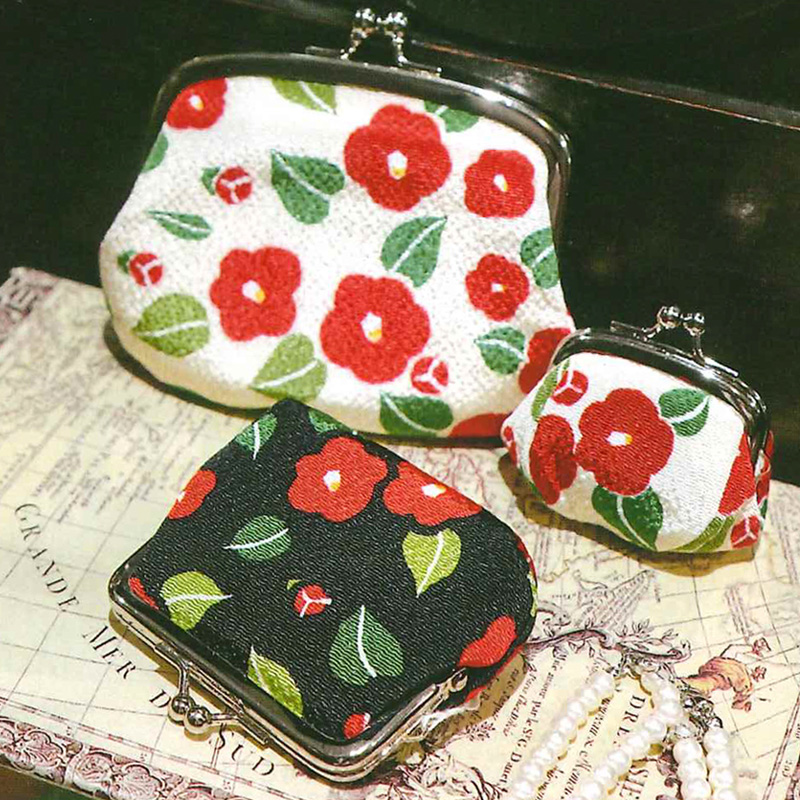 【日本製】花筐シリーズ がま口 小・大・丸型