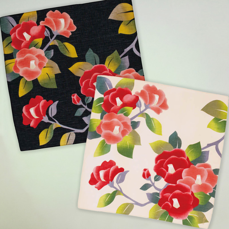 花乙女はんかち 椿