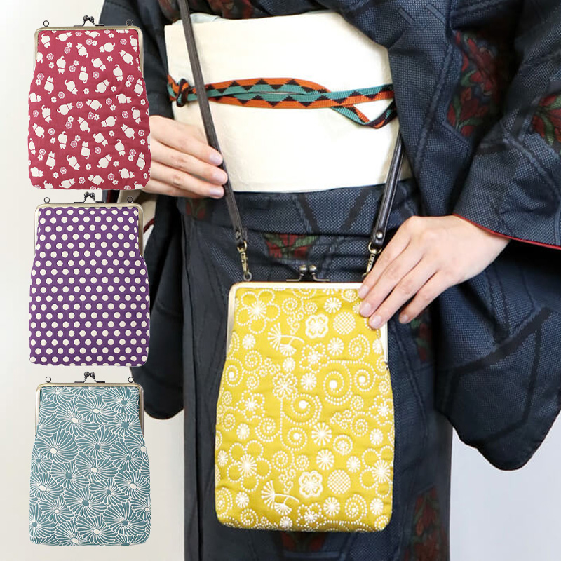 【日本製】kotoiro 御朱印帳がま口 ふくれ織り