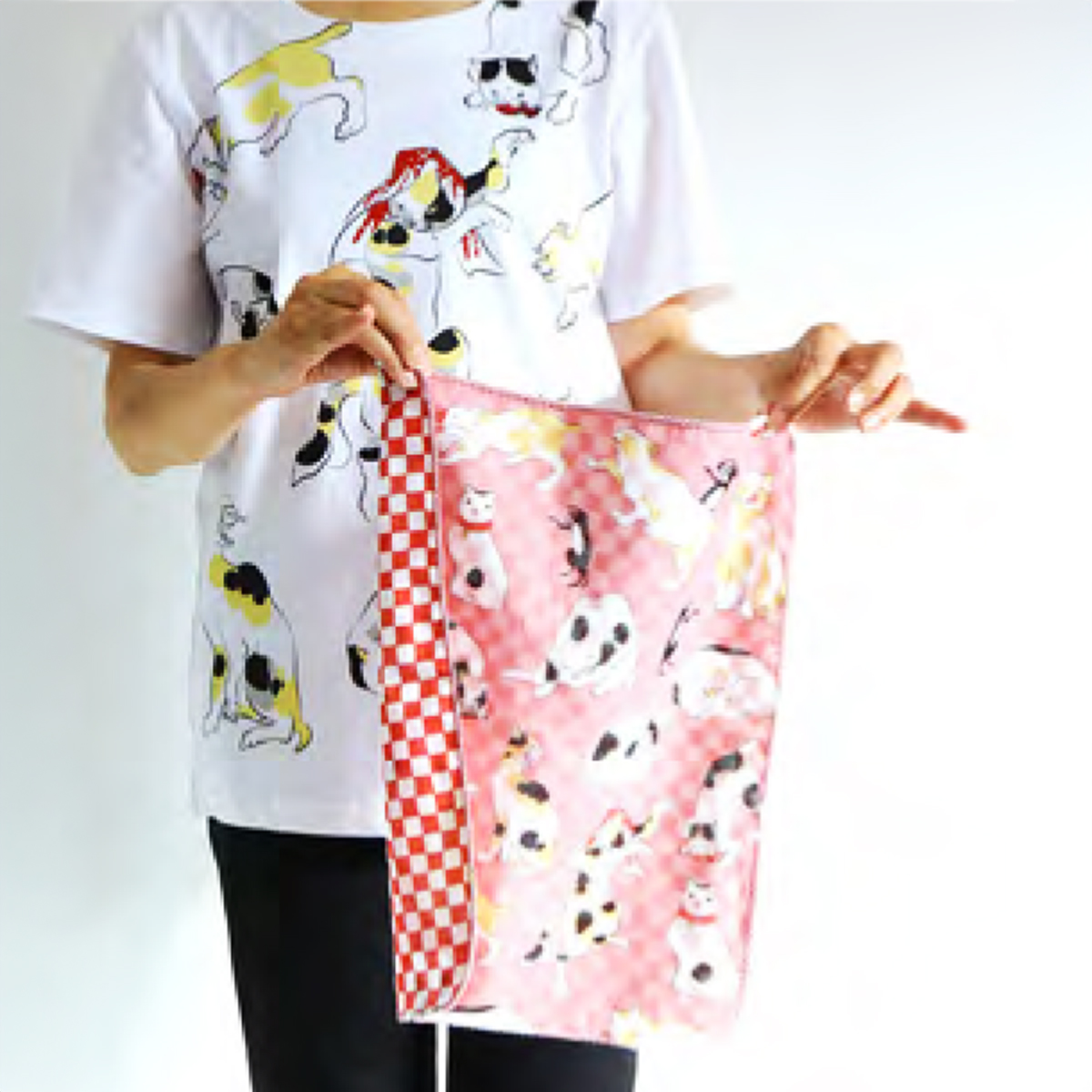 【5月中旬入荷予定】両面ガーゼてぬぐい＆はんかち 歌川国芳 和雑貨 日本のお土産 猫 紫陽花