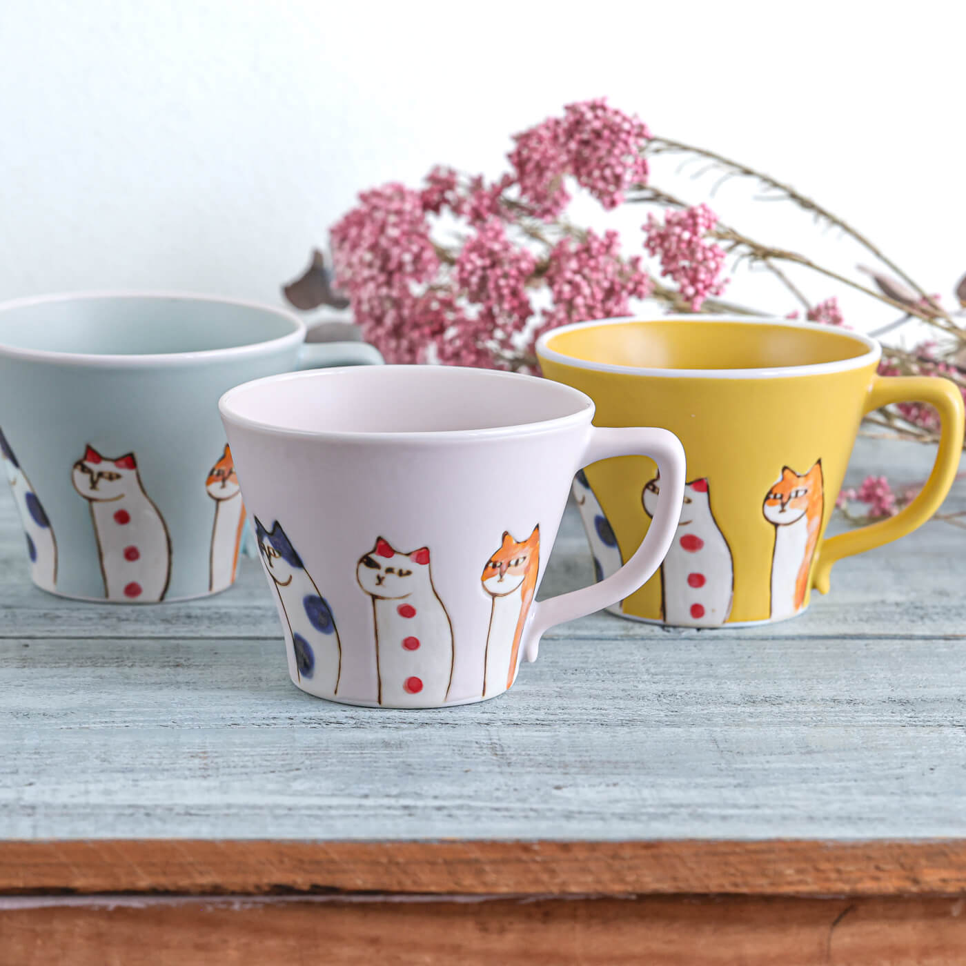 【日本製】マット猫 マグカップ ねこ