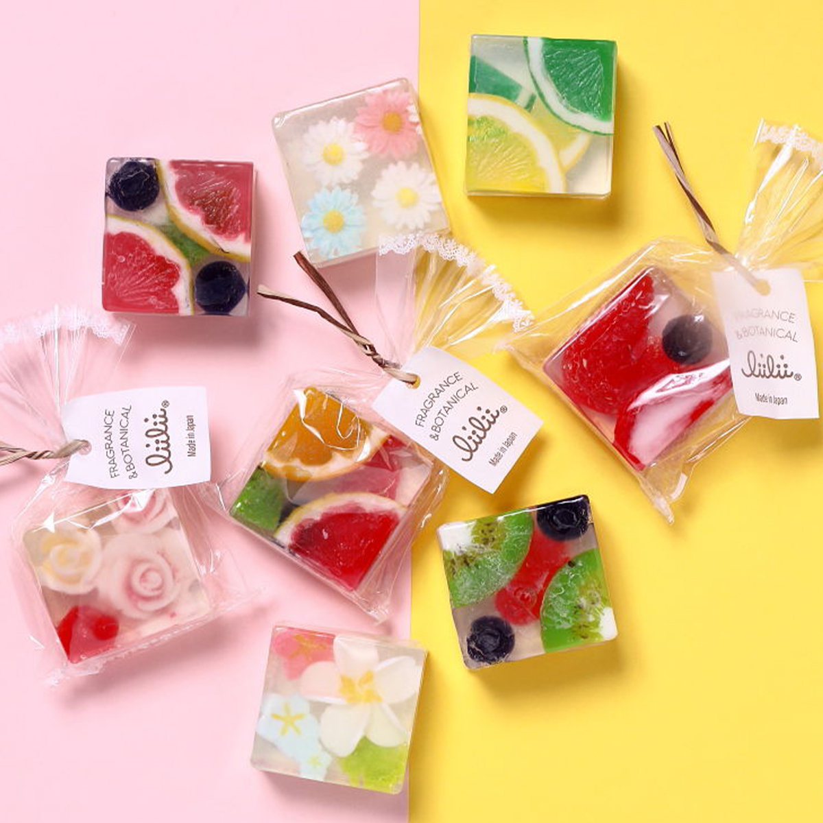 プチリィリィソープ フルーツキャンディーバー フラワーソープ 石けん ミニギフト かわいい 手作り 日本製