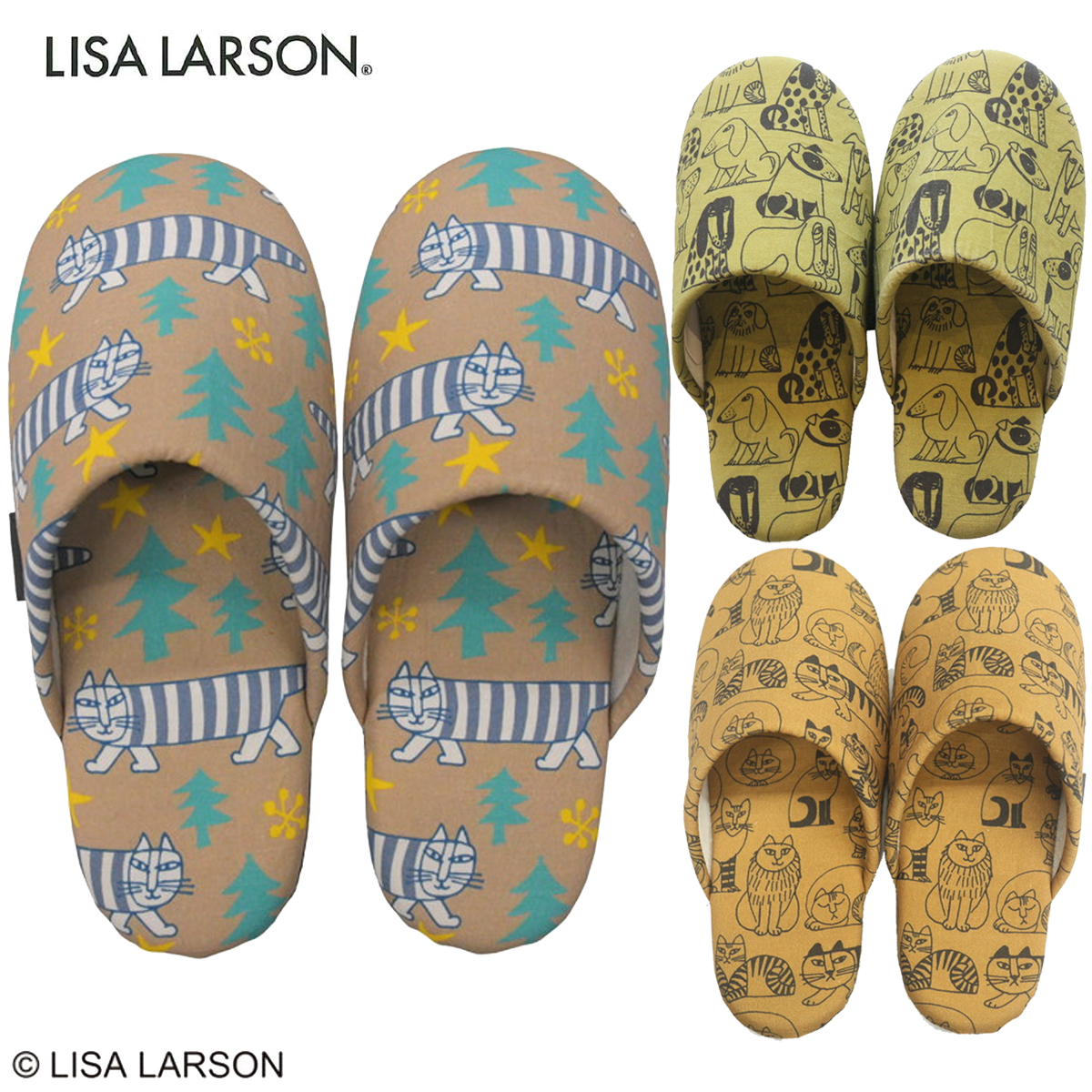 【北欧雑貨 リサラーソン】LISA LARSON スリッパ