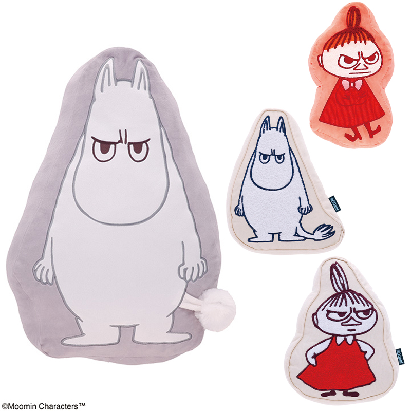 【MOOMIN ムーミン】ダイカットクッション【ムスッとフェイス＆ポーズ／ダイカットリトルミイ】