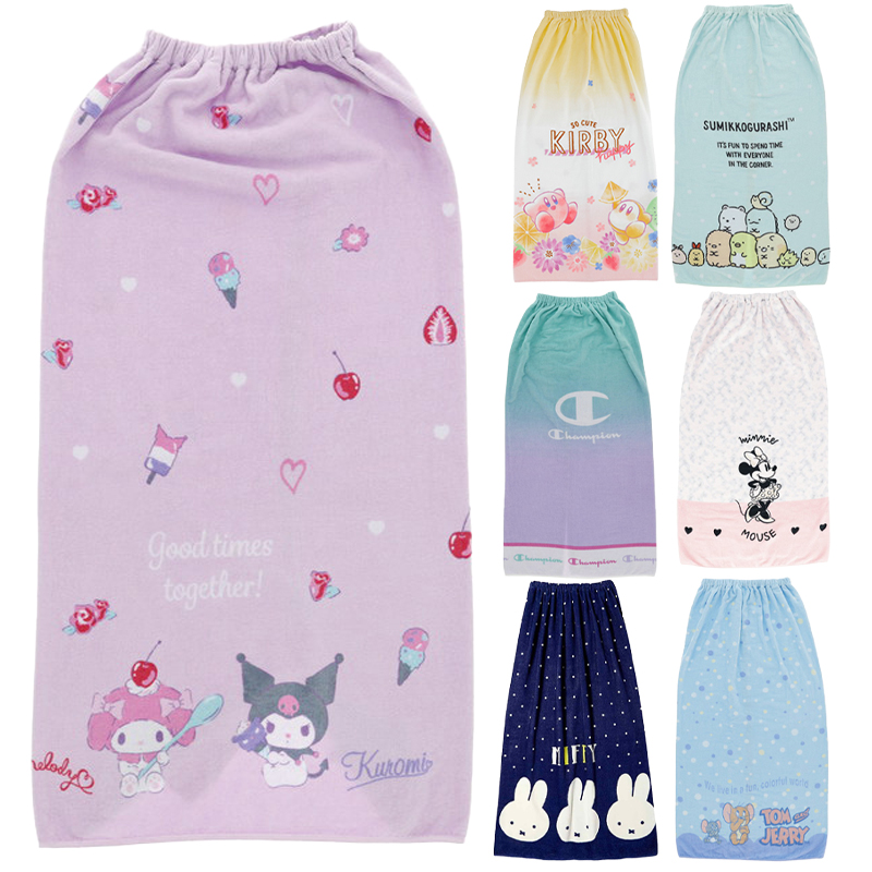 【夏グッズ】100丈巻きタオル お風呂上がりやプールに ディズニー&サンリオ&miffy