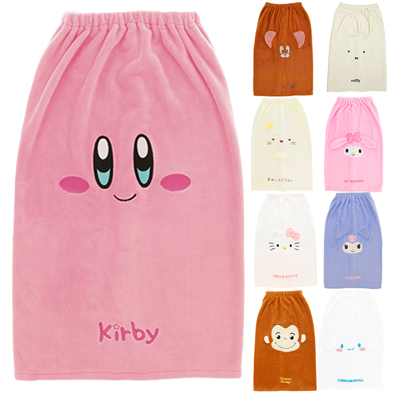 【夏グッズ】80丈巻きタオル マイクロファイバー生地 お風呂上がりやプールに ディズニー&サンリオ&miffy