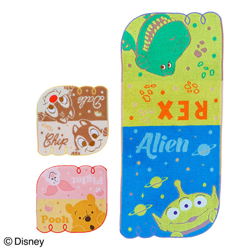 【Disney】ディズニー ひょっこり くまのプーさん&チップ&デール&トイストーリー ミニタオル&フェイスタオル 抗菌防臭加工