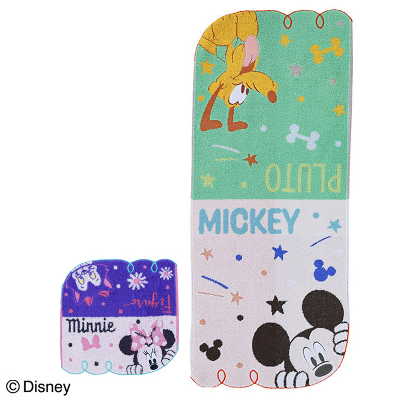【Disney】ディズニー ひょっこり ミッキー&ミニー ミニタオル&フェイスタオル 抗菌防臭加工