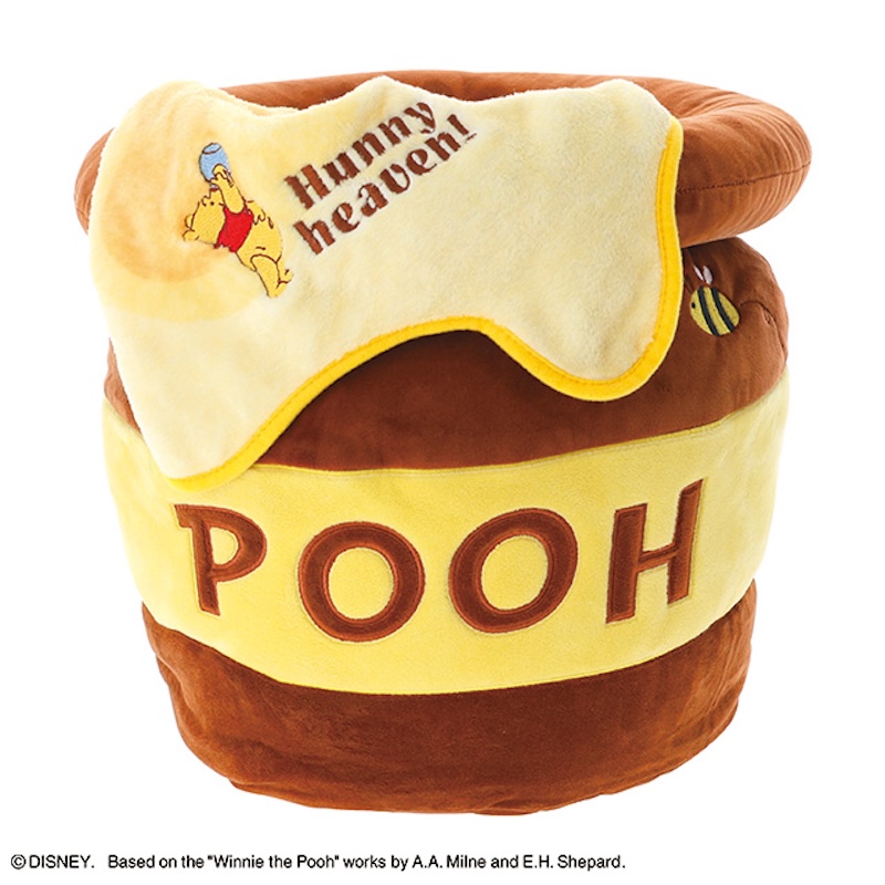 【Disney】ディズニー くまのプーさん ハニーポットウォーム ブランケットインクッション