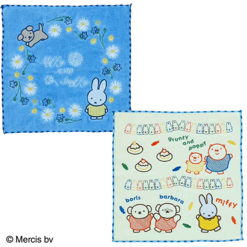 【miffy】ミッフィー ミニタオル ミッフィーリース&パーティーフレンズ 防菌防臭加工