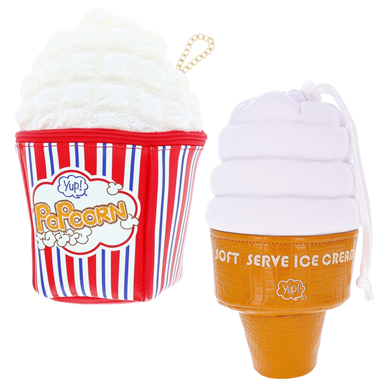 【yup!】ヤップ ポップコーンボックス ポーチ ソフトクリーム 巾着