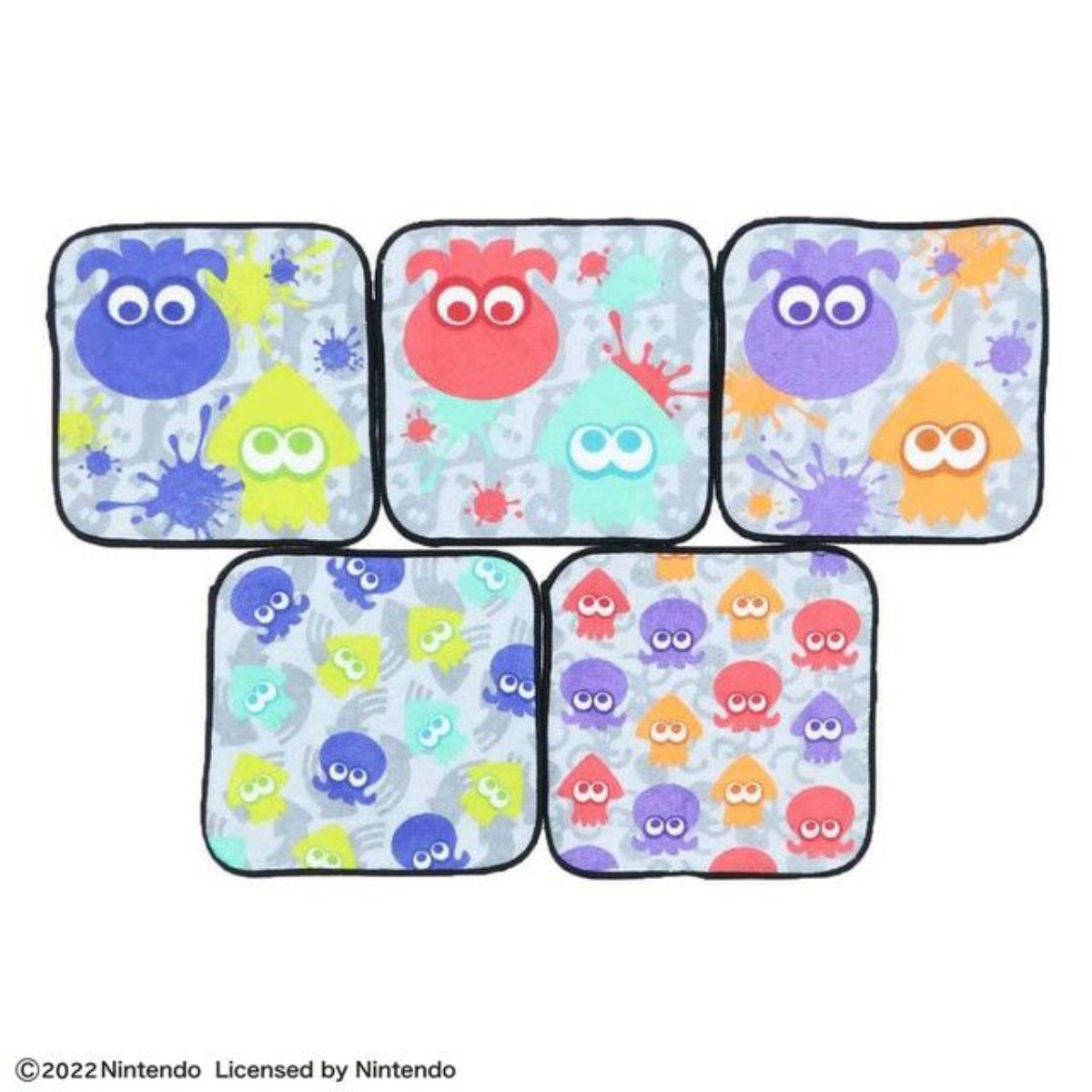 【任天堂】スプラトゥーン3 イカタコカラフル ミニタオル5枚組 制菌加工