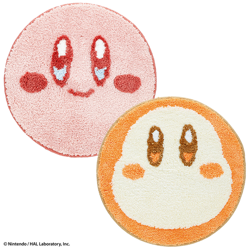 【星のカービィ】カービィ&ワドルディ フェイス ラウンドマット インテリア