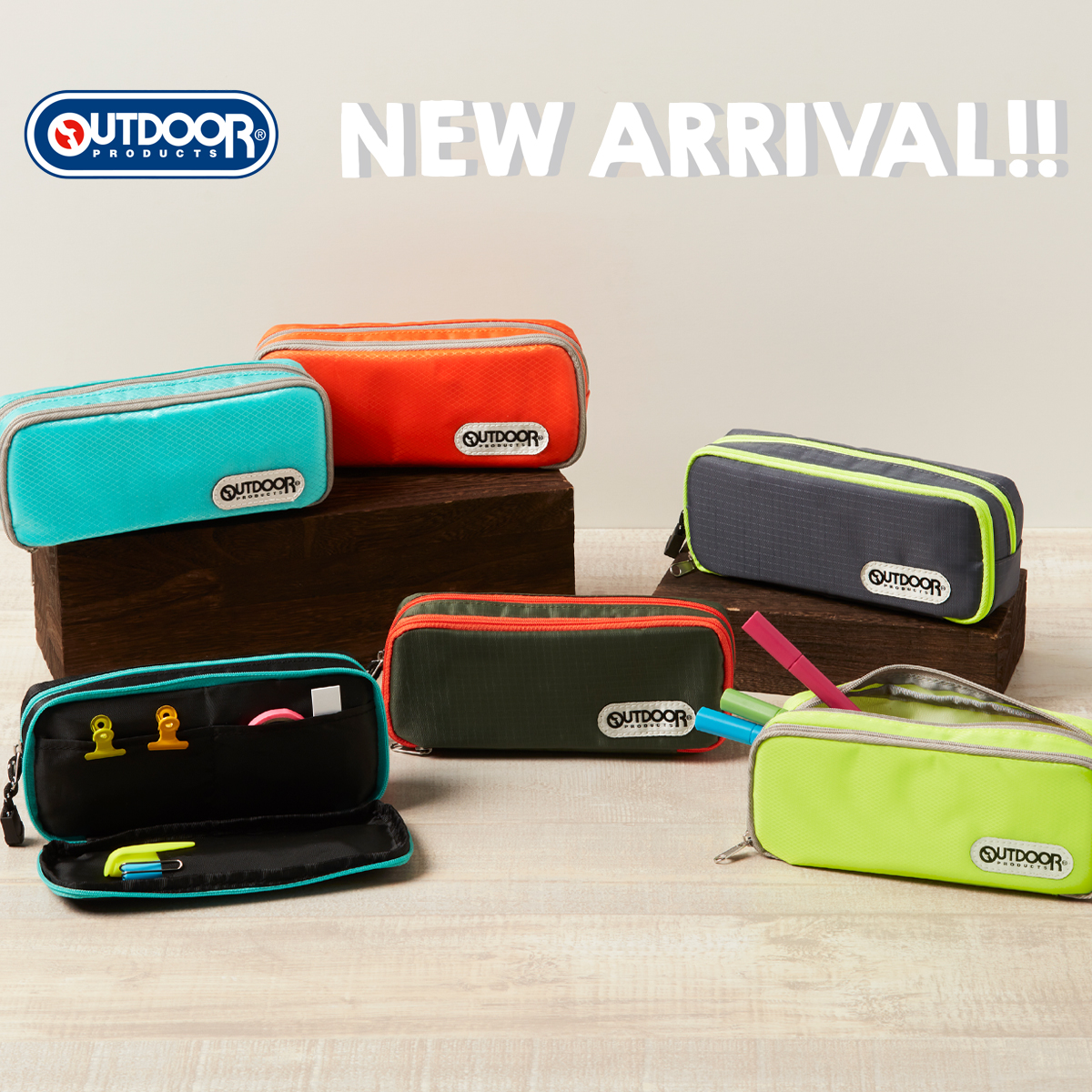 OUTDOOR ペンケースW RIPSTOP 筆箱