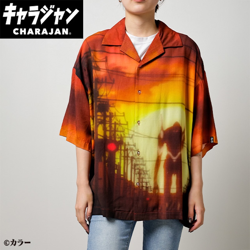 【キャラジャン】エヴァンゲリオン 3号機 浸食 アロハシャツ(M)/(LL)