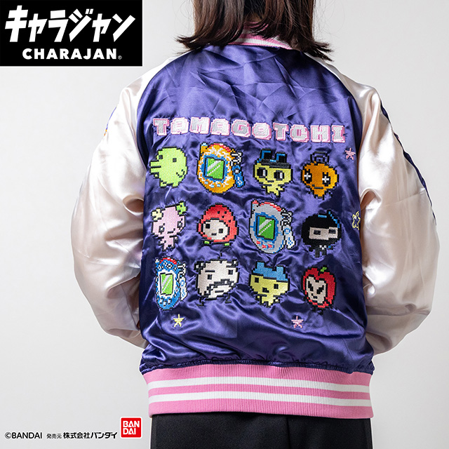 【キャラジャン】 たまごっち ドットたまごっち スカジャン(L)