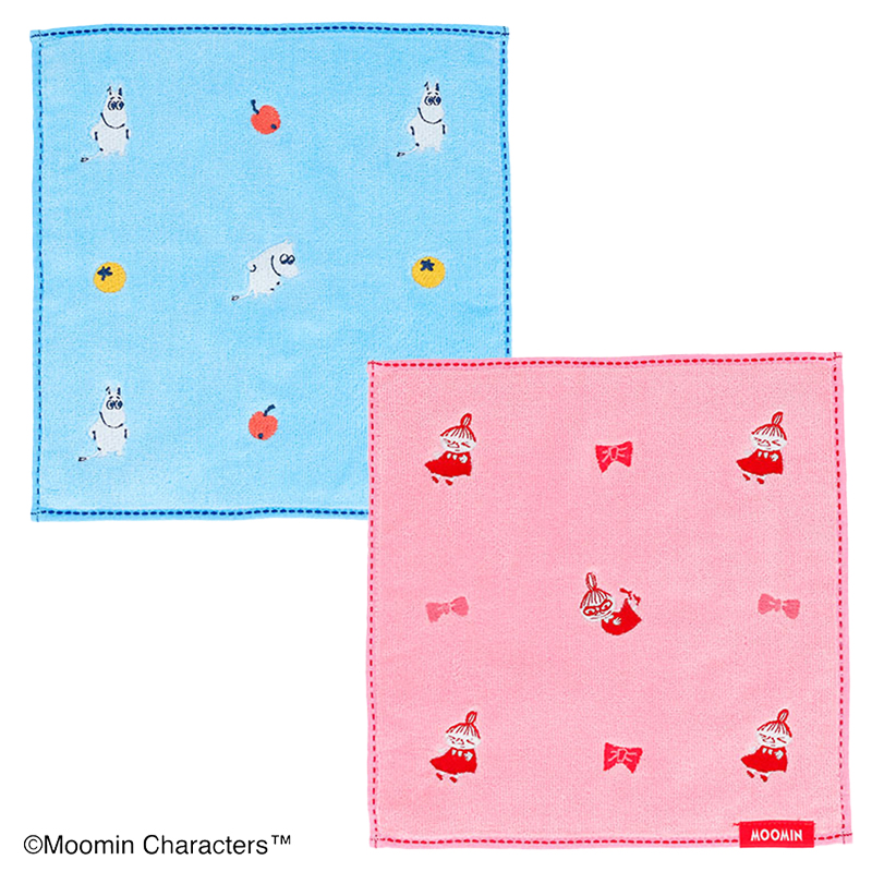 MOOMIN ムーミン タイニーブルー・ピンク ミニタオル