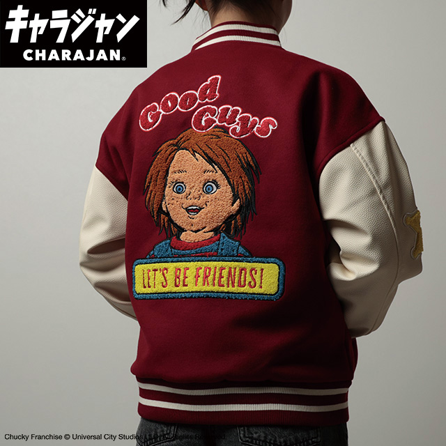 【キャラジャン】 チャッキー グッドガイズレッド スタジャン(L)/(3L)