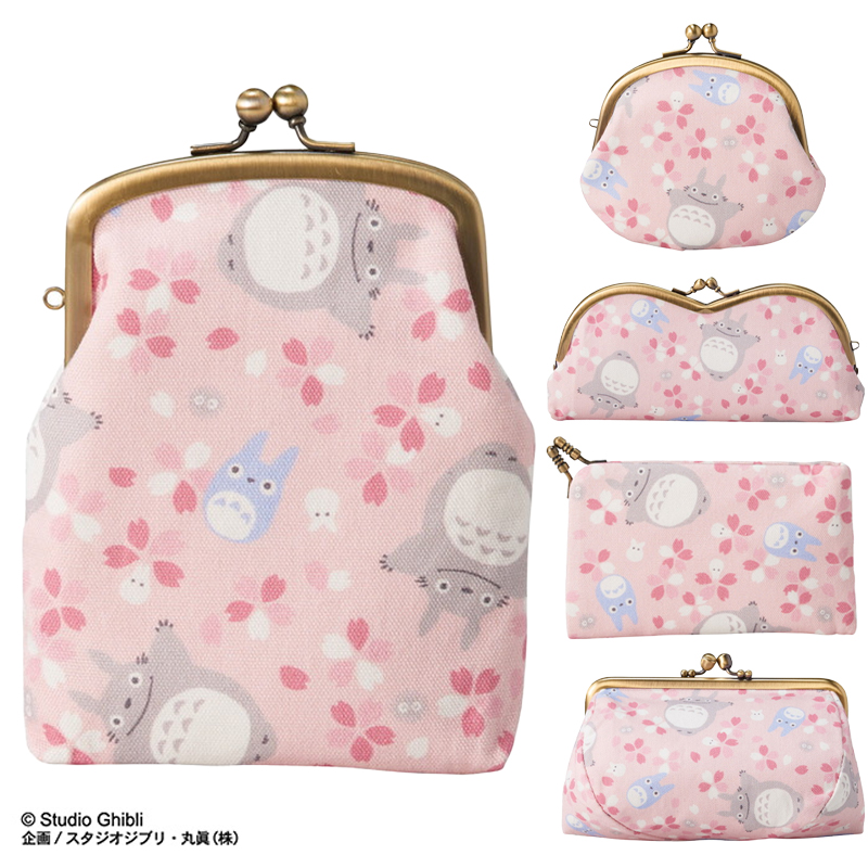 ジブリ となりのトトロ お花見トトロ 口金ポーチ/シガレットケース/カードケース/眼鏡ケース/マチ付き口金ポーチ